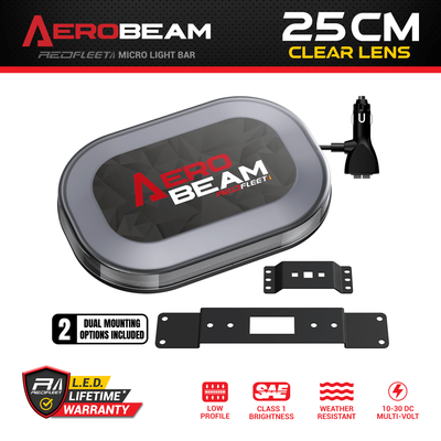 (25CM) AEROBEAM Amber L.E.D. Microbar Warning Flashing Rotating Emergency Vehicle Mini Light Bar