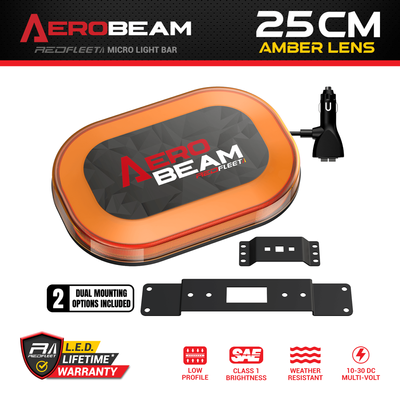 (25CM) AEROBEAM Amber L.E.D. Microbar Warning Flashing Rotating Emergency Vehicle Mini Light Bar