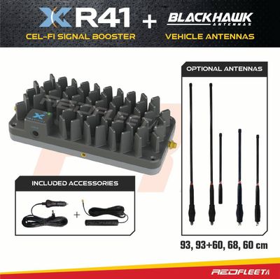 R41 ROAM CEL-FI GO + BLACKHAWK Antennas Vehicle Car Trucker Edge 5G 4G Smart Mobile Signal Booster
