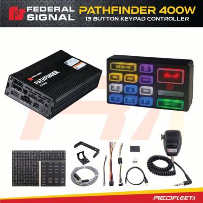 FEDSIG Pathfinder&reg; 400 Watt Rumbler Ready Emergency Vehicle Siren &amp; Light Controller PA Microphone