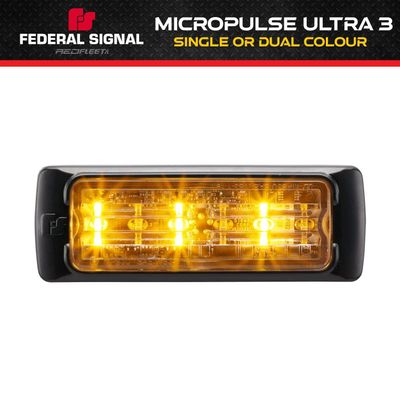 FEDSIG MicroPulse&reg; Ultra 3 Single &amp; Dual Colour L.E.D. Warning Emergency Vehicle Perimeter Lights