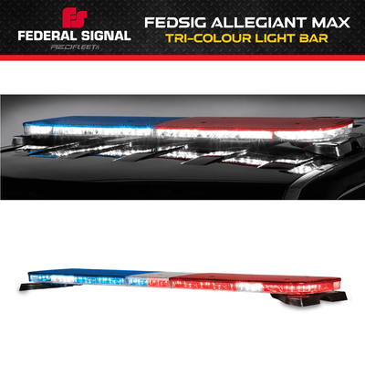 FEDSIG Allegiant Max&reg; Tri-Colour L.E.D. Low Profile Emergency Vehicle Roof Top Warning Light Bar