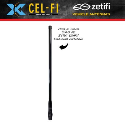 ZETIFI 78cm or 105cm Vehicle Cellular Smart Antenna for CEL-FI GO 5G 4G Mobile Phone Signal Booster