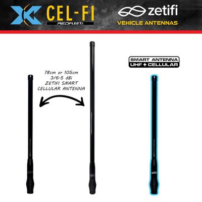 ZETIFI 78cm or 105cm Vehicle Cellular Smart Antenna for CEL-FI GO 5G 4G Mobile Phone Signal Booster