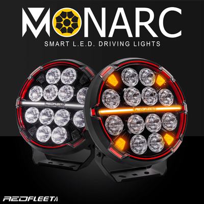 MONARC 9X2 High Performance Multi-Function L.E.D. Smart Driving Lights &amp; Warning Modes (Paired Set)