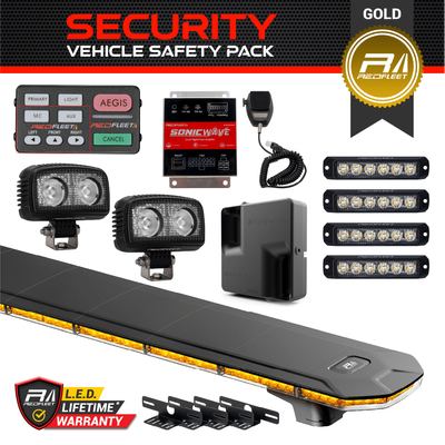 SECURITY *GOLD SPEC* REDFLEET Night Patrol Guard Vehicle Safety Lighting Warning Amber Yellow Pack