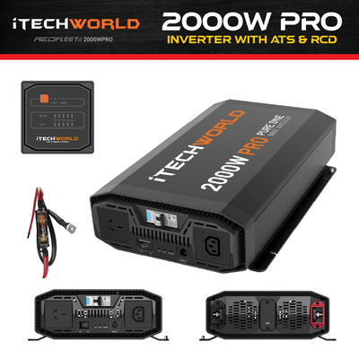 iTECH 2000W PRO Pure Sine Wave Inverter with Integrated ATS &amp; RCD