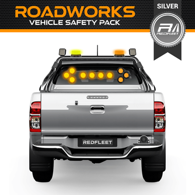 ROADWORKS *SILVER SPEC* Vehicle Safety Emergency Amber Yellow Lighting Warning Pack