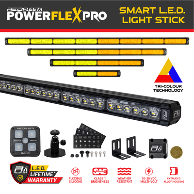 POWERFLEX-PRO L.E.D. TRI-COLOUR Warning Directional Arrow Emergency Vehicle Light Stick Bar