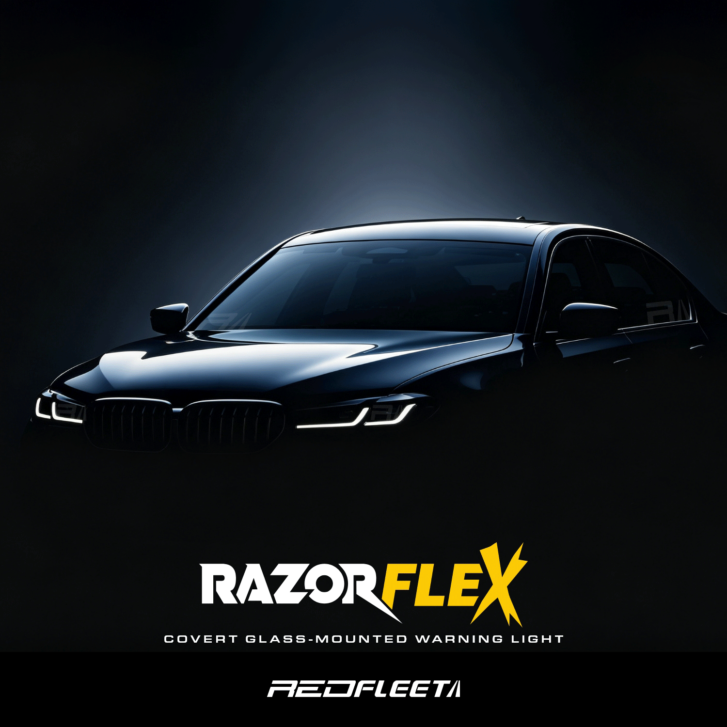 RAZORFLEX Flexible Covert Interior L.E.D. Windscreen Glass Visor Emergency Vehicle Warning Light