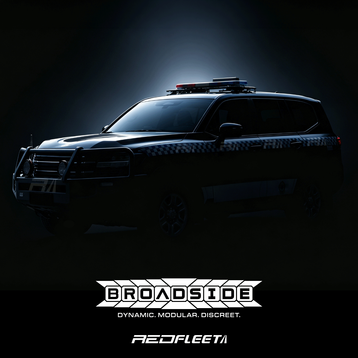 BROADSIDE Tri-Colour Modular LED Emergency Vehicle Safety Warning Light System Flood Work REDFLEET