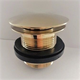 Bath Waste | Premium - 40mm Brushed Gold - Dome - Pull-Out Pop-Up Bath Waste - Code:TW-26BG