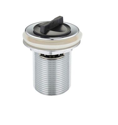 Basin Plug and Waste - 40 x 75mm with Overflow and Rubber Plug - Chrome - CODE: T362B