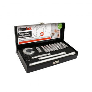Plumbtool Mixer Tap Socket Set Deluxe with Palm Wrench - Tradesmen Quality - Code: PTMT487