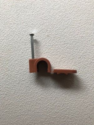 Pipe Clips | 12mm (1/2&quot;) Copper Pipe Masonry Nail Clips (Plastic)- 100 per Pack - Code: CMN12