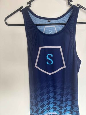 Women's Blue Run Singlet