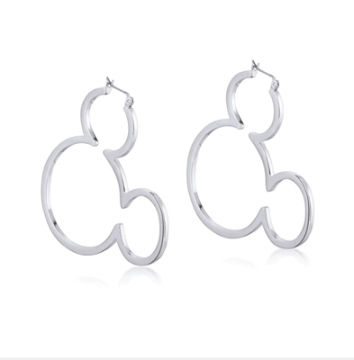 MICKEY MOUSE MICKEY MOUSE OUTLINE HOOP EARRINGS