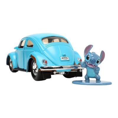 Lilo &amp; Stitch - VW Beetle (Blue) 1:32 Scale with Stitch MetalFig