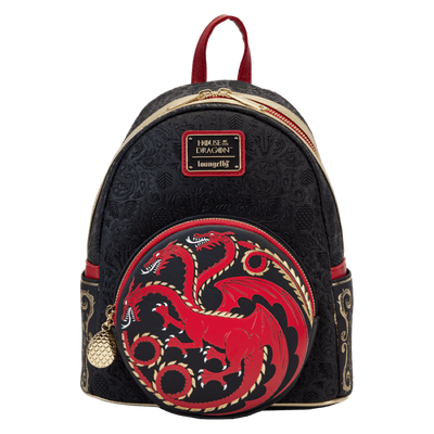 House Of The Dragon - All-Over Print House Targaryen Sigil Mini Backpack