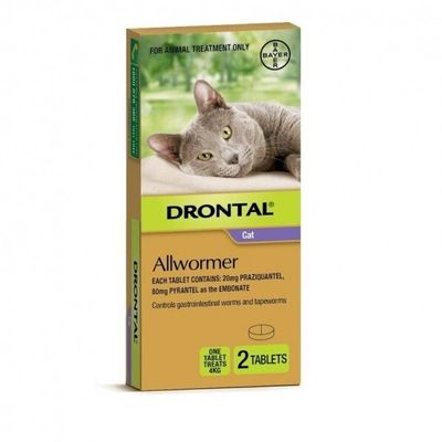 Drontal Cat Allwormer 4KG x 2