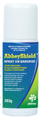 Abbeyshield spray on bandage 283g