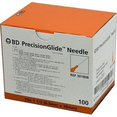 BD PrecisionGlide Needle 25G  x 1.5&quot;Box 100