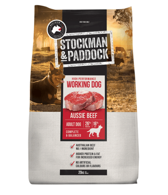 Stockman &amp; Paddock Working Dog Beef 20kg