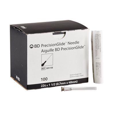 Needle 22g x 1.5" Grey, Box (100)
