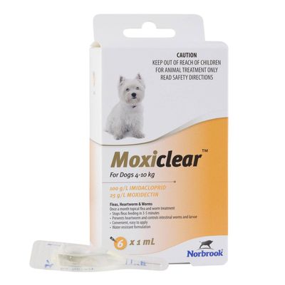 Moxiclear Dog 4-10kg 6 pack