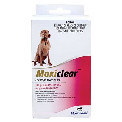 Moxiclear Dog 25kg+ 6 pack