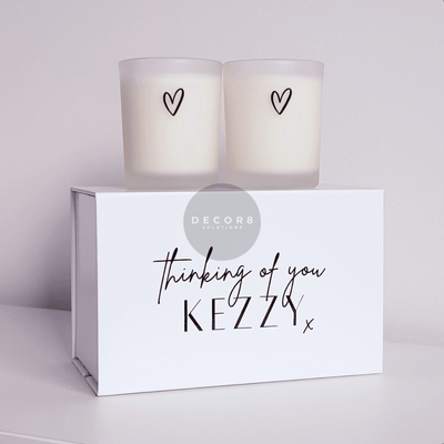 CANDLE DUO PERSONALISED (Standard shipping)