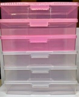 Client File Storage Box Pink