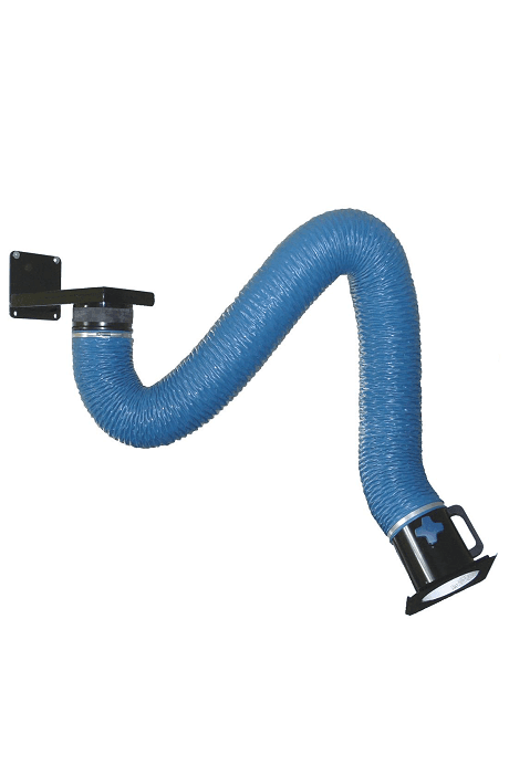 Wall mounted fume extractiion arms in flexi-hose from Plymoth
