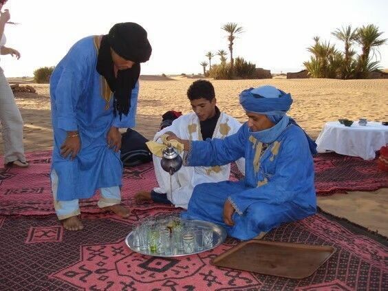Moroccan tea being served during a World On Wheels tour
