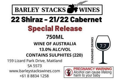 2022 Shiraz - 2021/2022 Cabernet Sauvignon Special Release