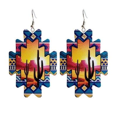Cactus aztec earrings