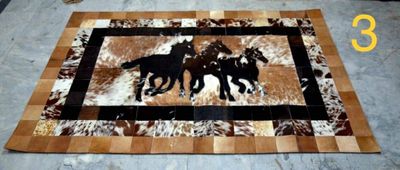 Cowhide rugs - horses