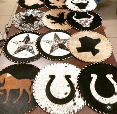 Cowhide placemats