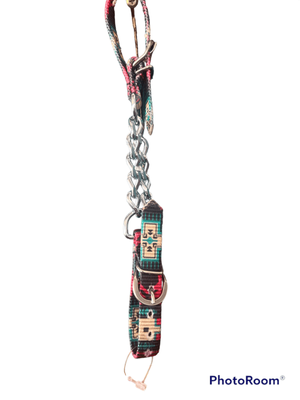 Patterned Double Chain Nylon Curb Strap