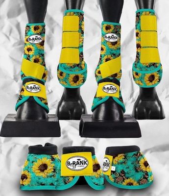 Sunflower horse boots (Set of 4 with bells)