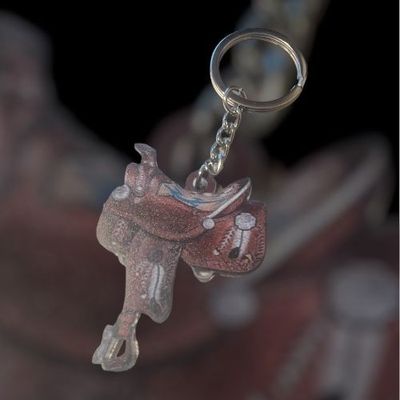 Western Saddle Keyring