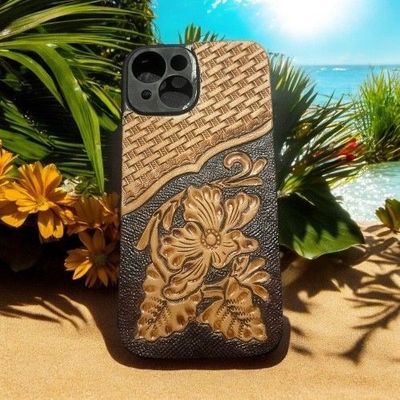 iPhone 15 case- floral tooling