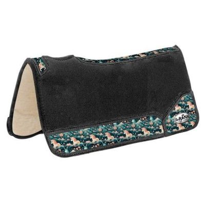 Unicorn Saddle pad- Turquoise print