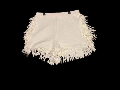 Ladies white tassel shorts