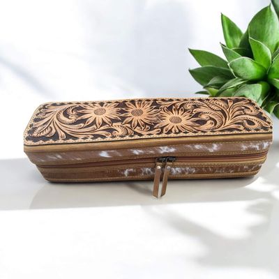 Hair straightener case- light brown