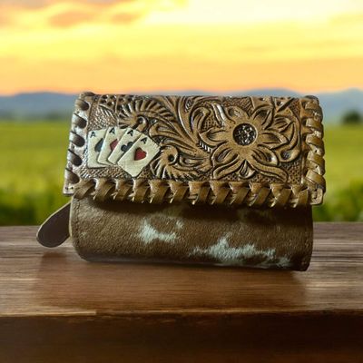 Ace card wallet with cowhide