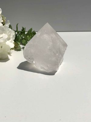 Clear Quartz Half Polished Point