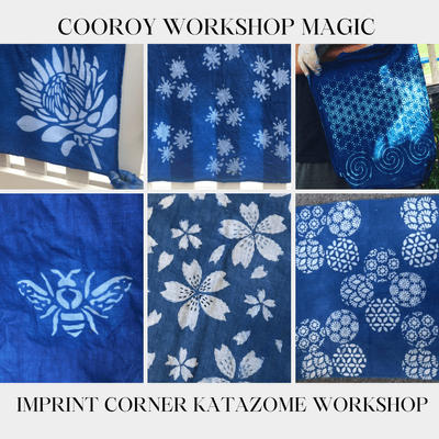 Introduction to Katazome (Rice Paste resist) &amp; Indigo Dyeing - Cooroy/Noosa