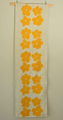 Linen Table Runner : Tropical Flower