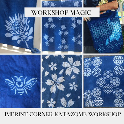 Intro to Katazome (Rice Paste resist) &amp; Indigo Dyeing - Woolloongabba Station Brisbane